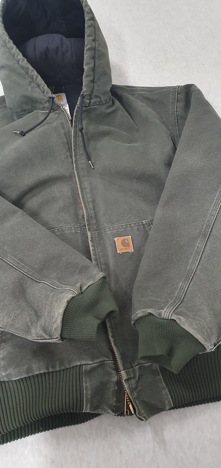 칼하트 j130 MOS 샌드스톤 액티브 후드 자켓 xxl 상품이미지2