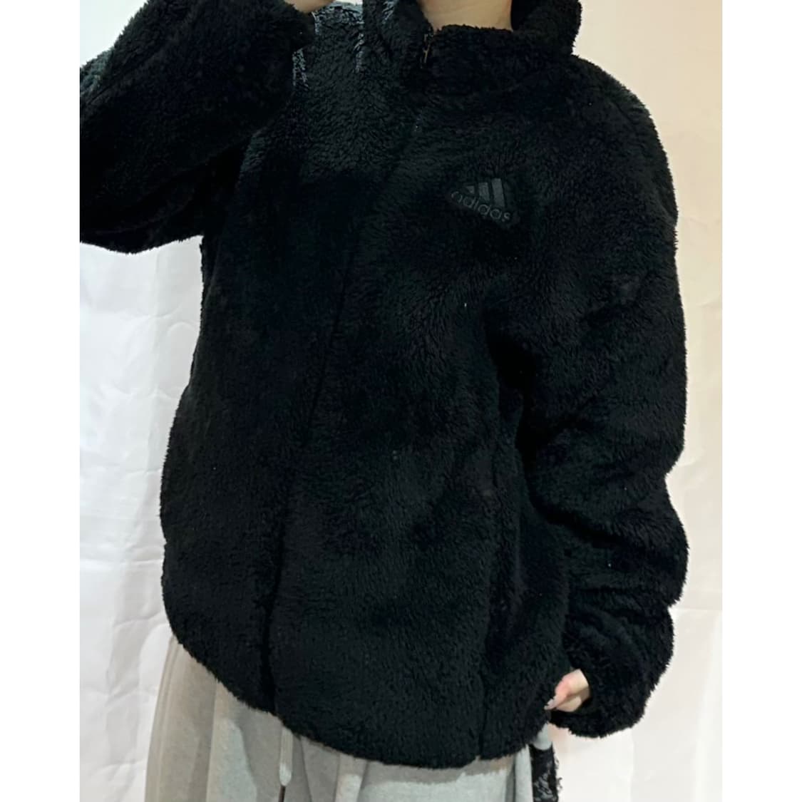 아디다스 블랙 플리스 자켓 상품이미지1