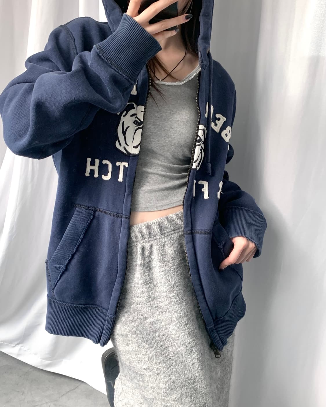 Abercrombie 아베크롬비 네이비컬러 후드집업 상품이미지9