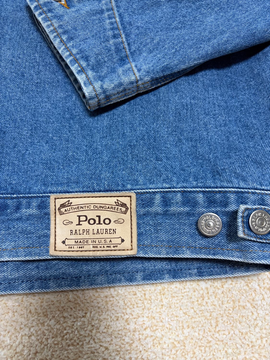105-110) 폴로 랄프로렌 덩가리 데님 자켓 Made in USA 상품이미지9