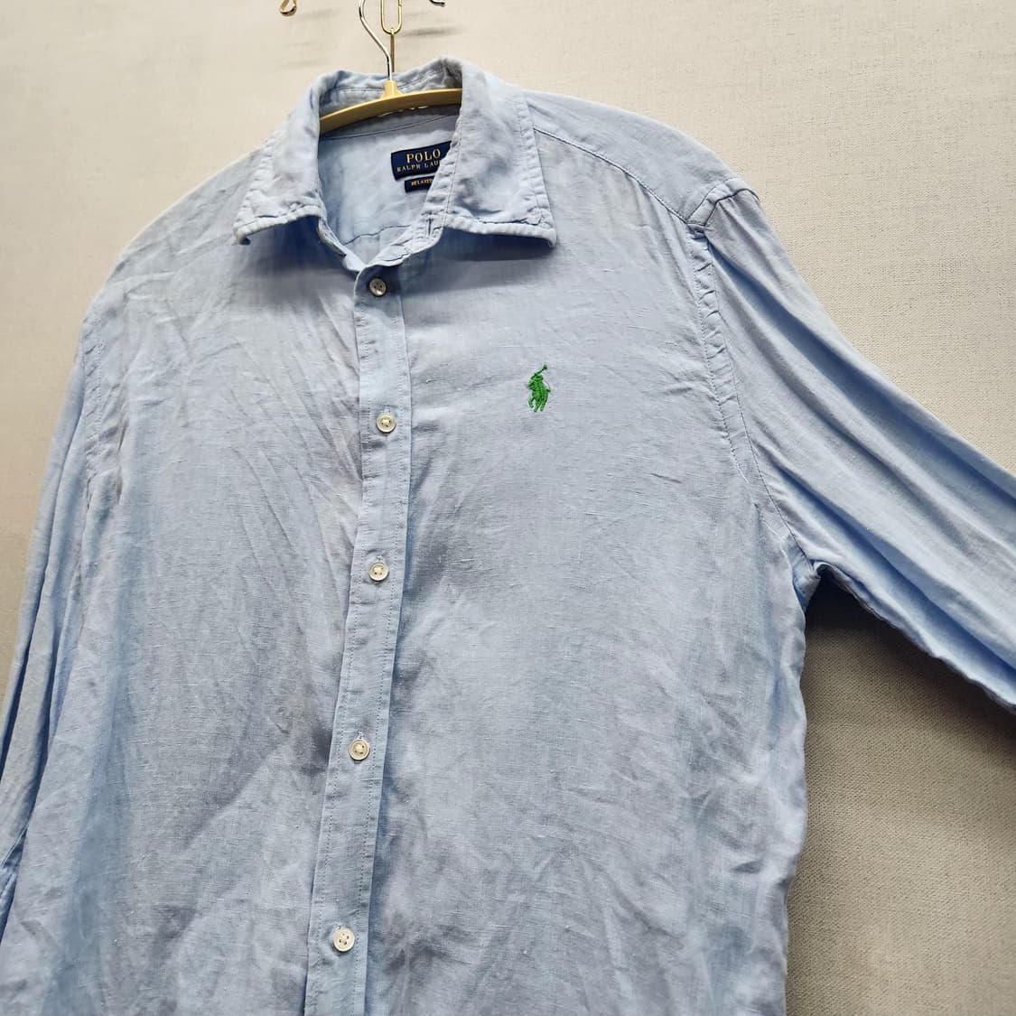 폴로랄프로렌 로고 린넨 셔츠 S(M) 상품이미지3