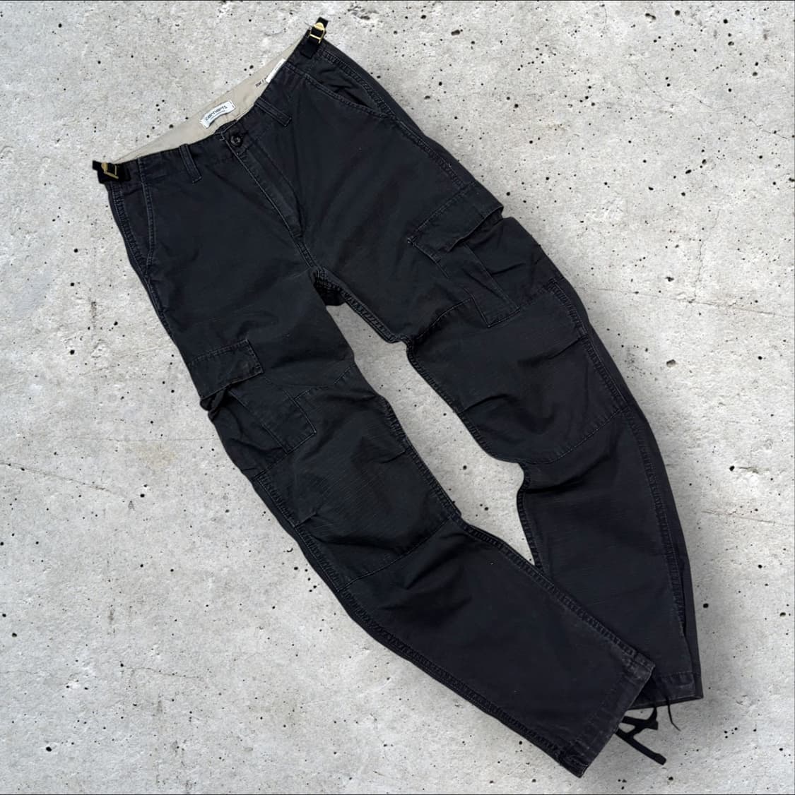[S] 칼하트 WIP 에비에이션 블랙 카고 바지 팬츠 D135 상품이미지2