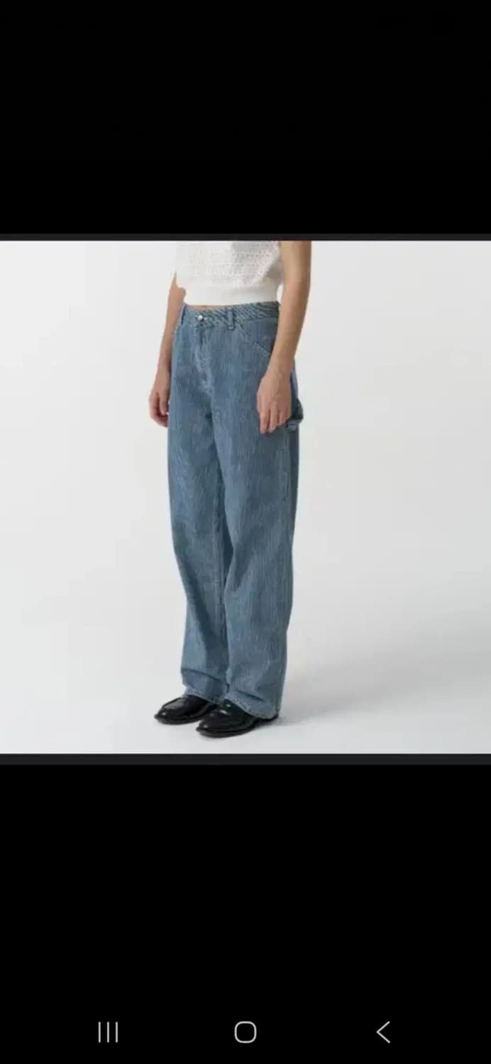 더바넷 스트라이프 카펜터 데님 팬츠 s 상품이미지10