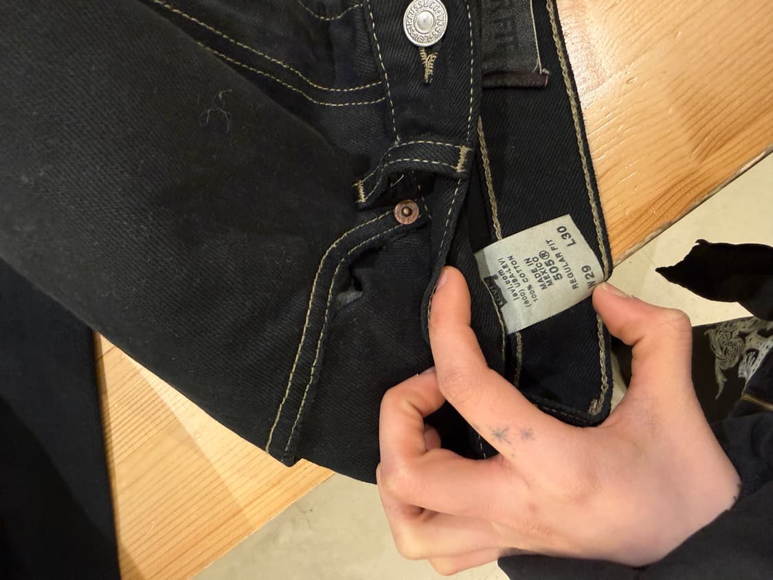 리바이스 블랙 스트레이트 데님 팬츠 U498 상품이미지5