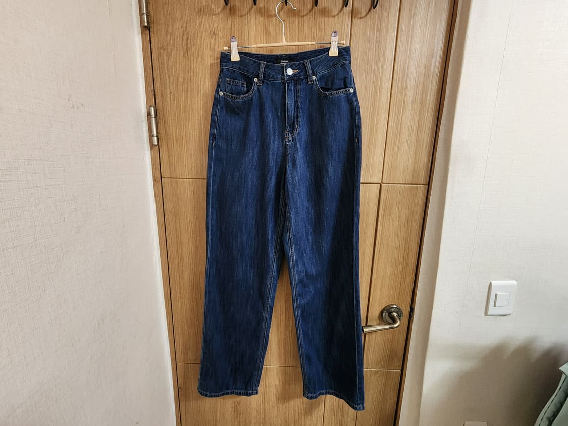 (26)무신사 린넨 라이크 와이드 데님 팬츠 미디엄인디고 상품이미지2