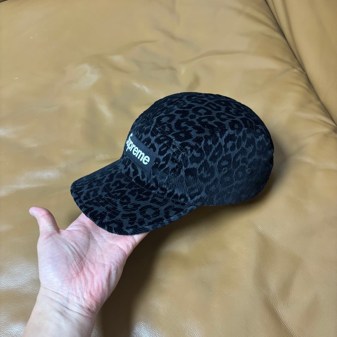 Supreme 슈프림 레오파드 블랙 캠프캡 모자 Leopard Black 상품이미지4