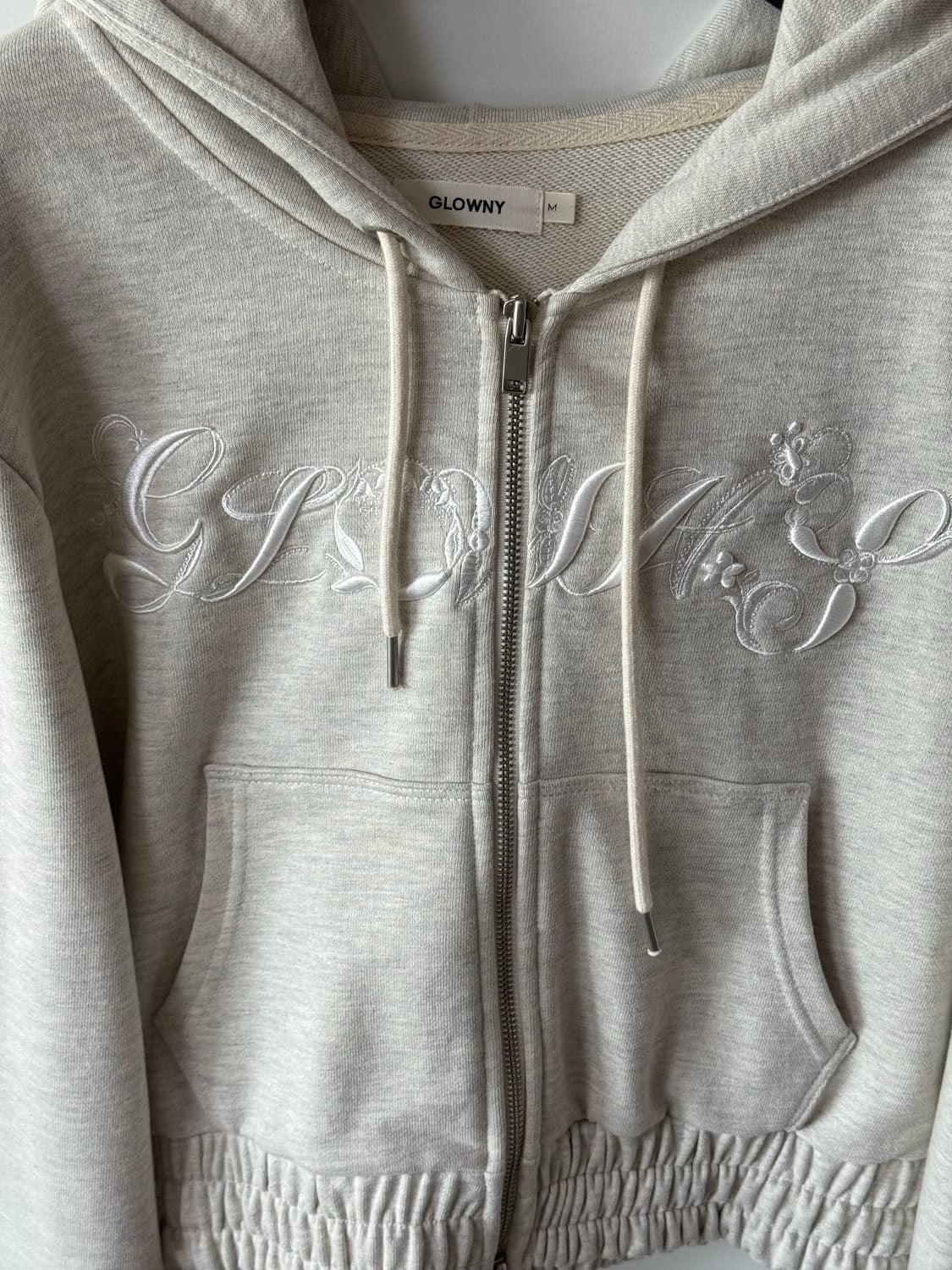 글로니 bonnie zip up 후드집업 오트밀 상품이미지3