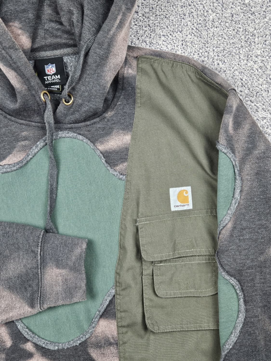 칼하트 X NFL 다잉워싱 포켓베스트 커스텀 후디 (상세설명)/10287 상품이미지6