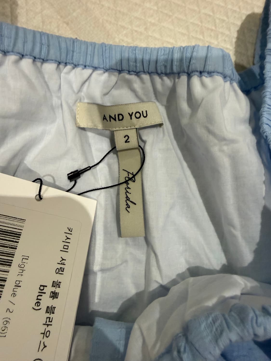 앤유 스카이 퍼프 블라우스 상품이미지4