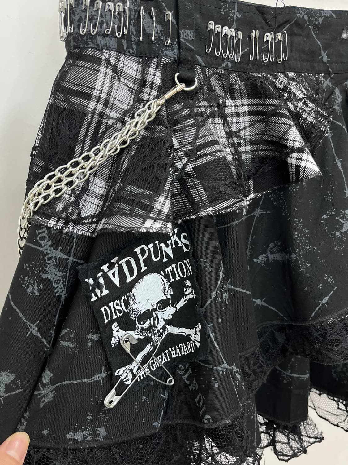 MAD PUNKS 매드 펑크 블랙 스커트 치마 상품이미지5