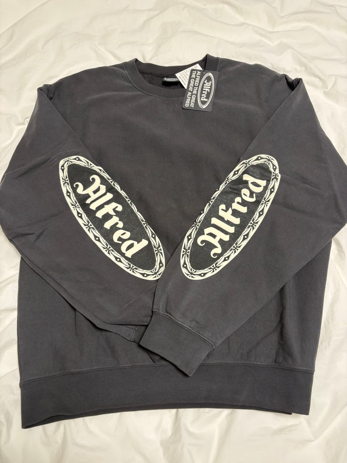 (m) 알프레드 맨투맨 블랙 (새상품) 상품이미지2