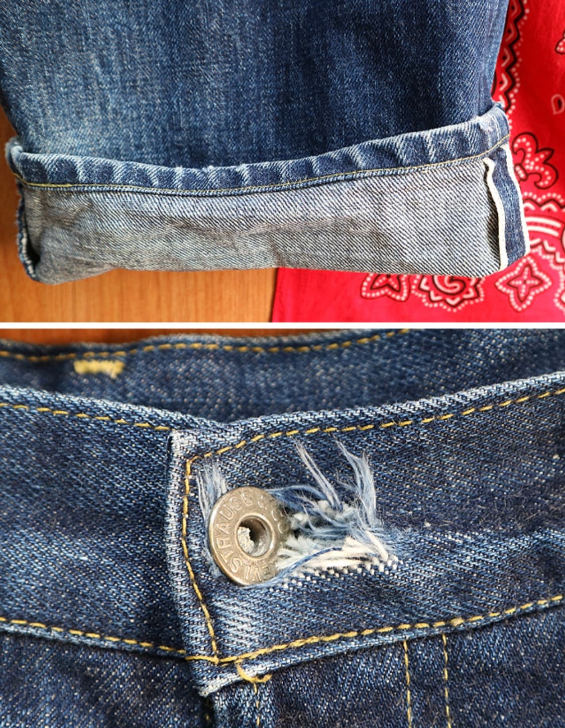 
일본판 90S LEVIS LVC 리바이스 702XX 빅 E 셀비지 데님 상품이미지4