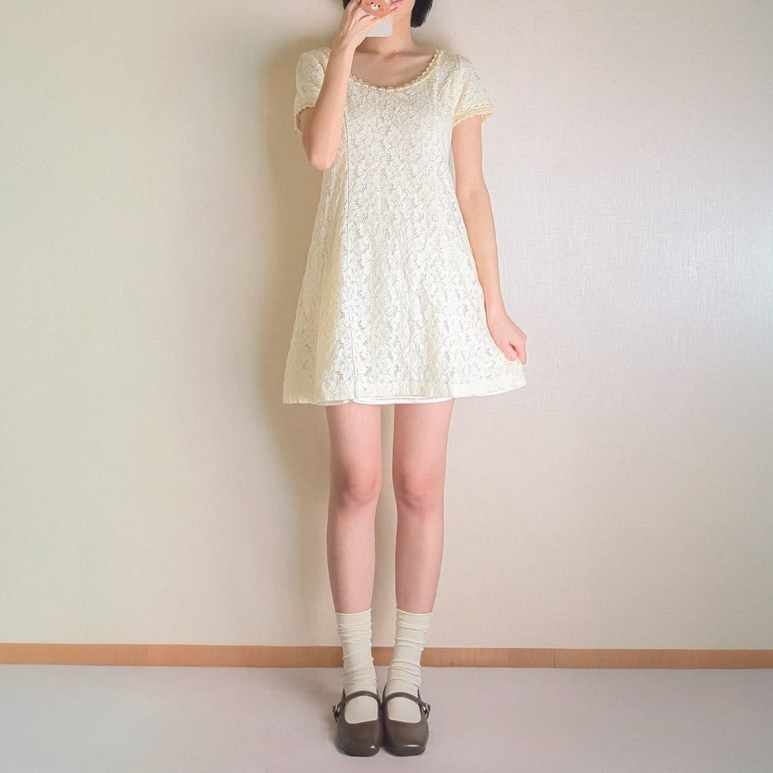 31 Sons de mode 피코 레이스 넥라인 크림 미니 상품이미지1