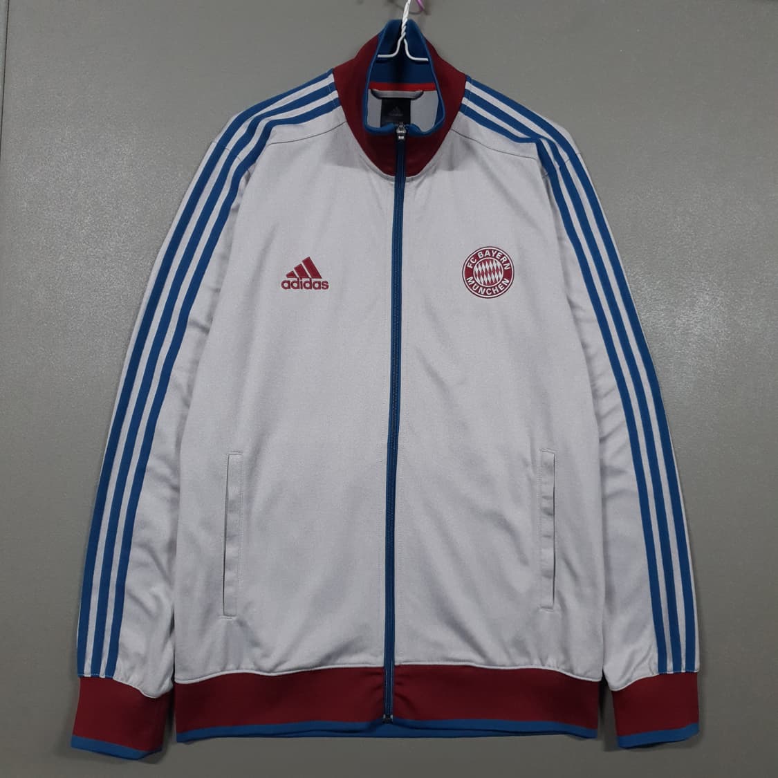 105) 아디다스 희귀 대장급 바이에른 뮌헨 트랙탑 그레이 져지 자켓 상품이미지1