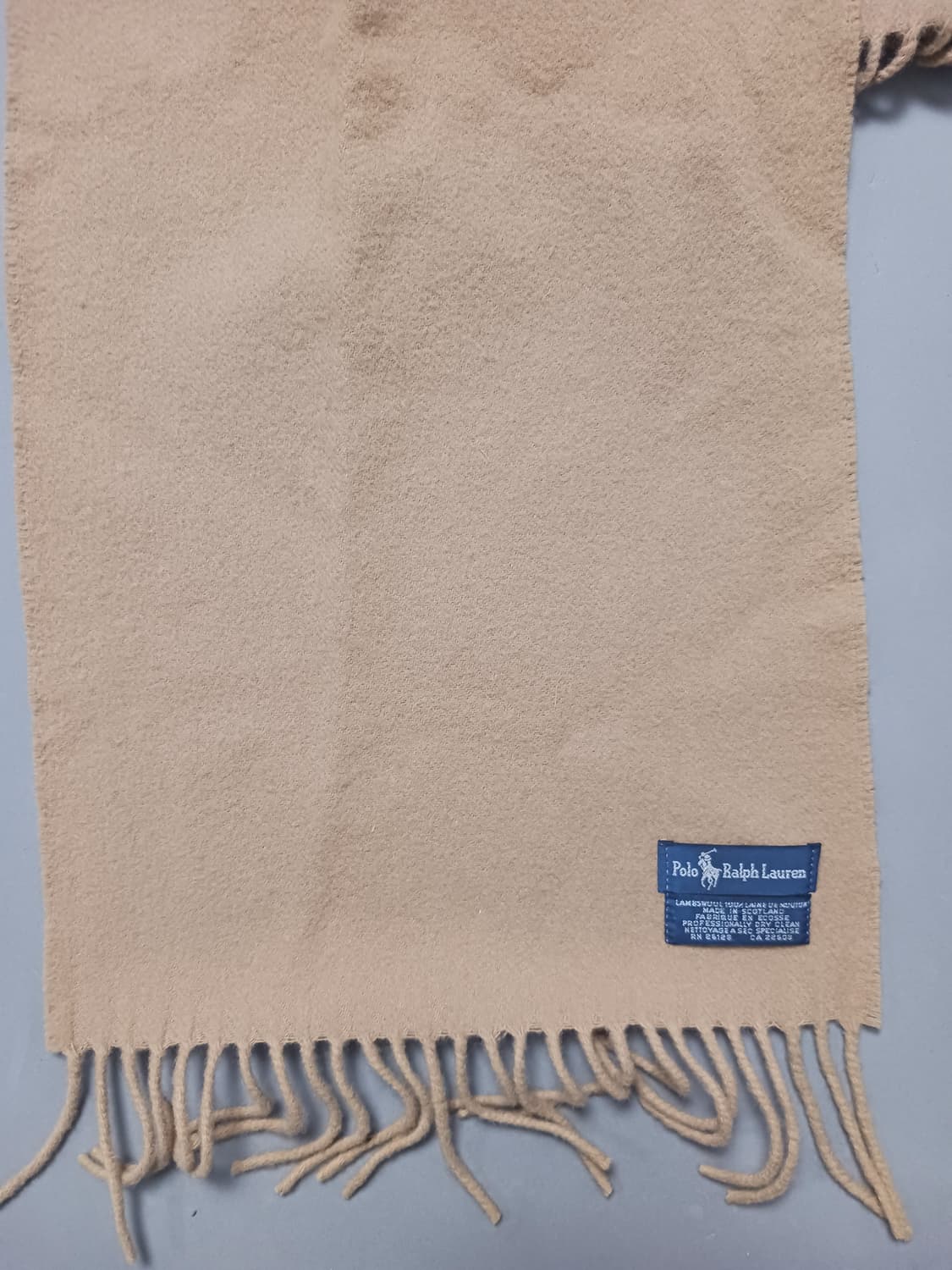 폴로 랄프로렌 베이지색 머플러 목도리 램스울 100% 상품이미지5