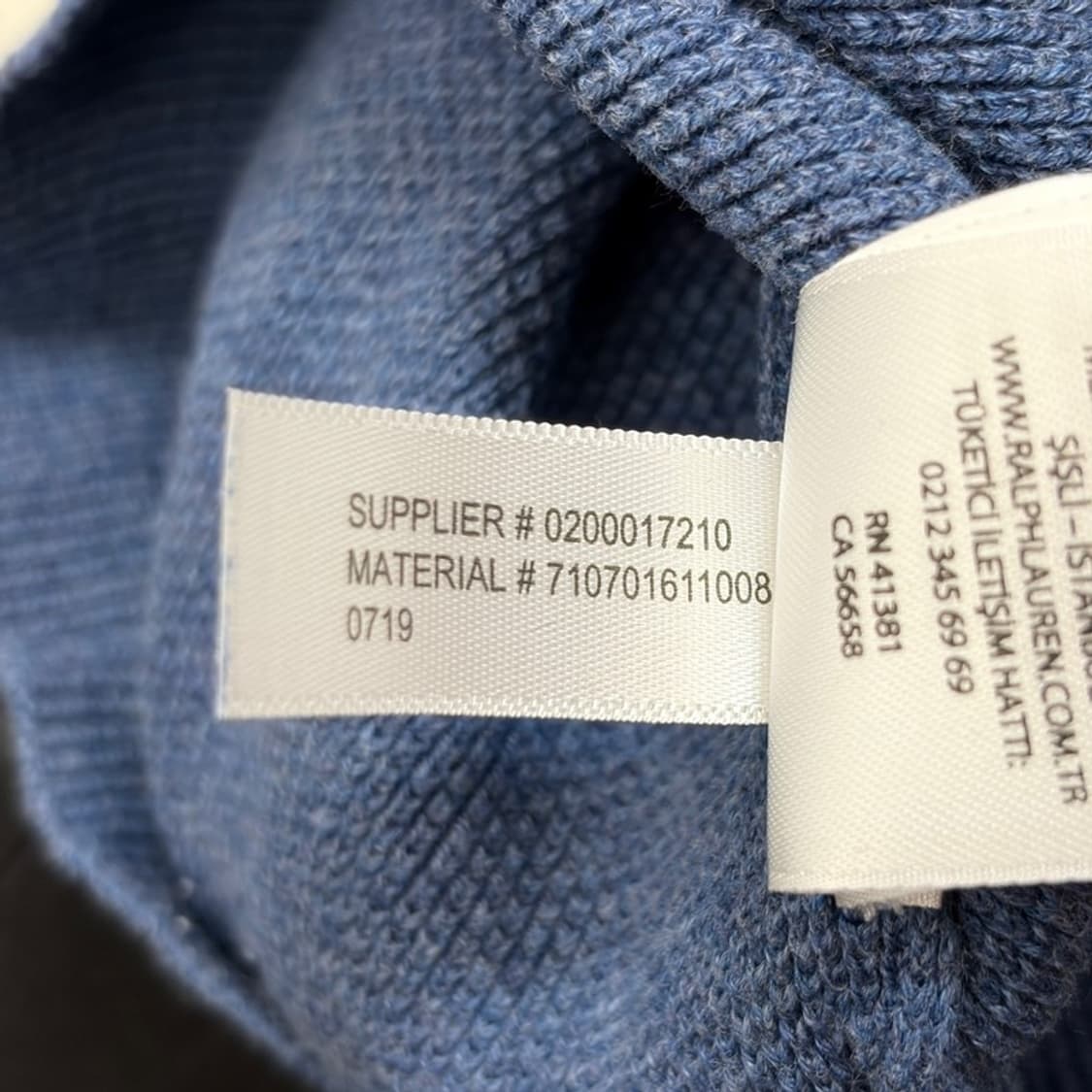 POLO RALPH LAUREN 코튼 쿼터 하프집업 스웨터 XL 상품이미지7