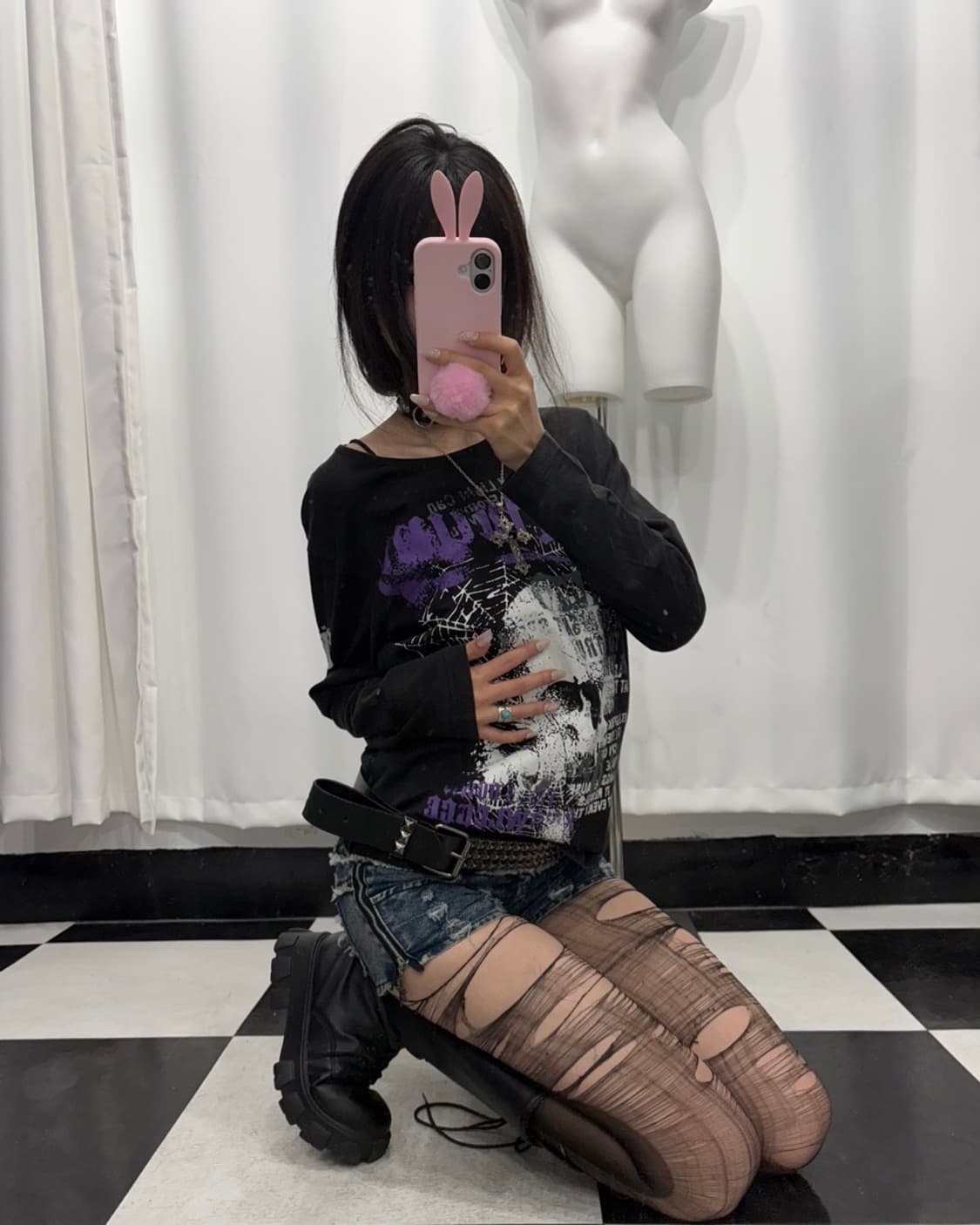 🎸블랙 프린팅 롱슬리브🎸 상품이미지2