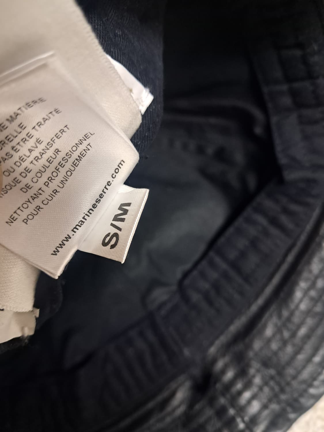 마린세르(Marine Serre) 블랙 레더 버킷 상품이미지5