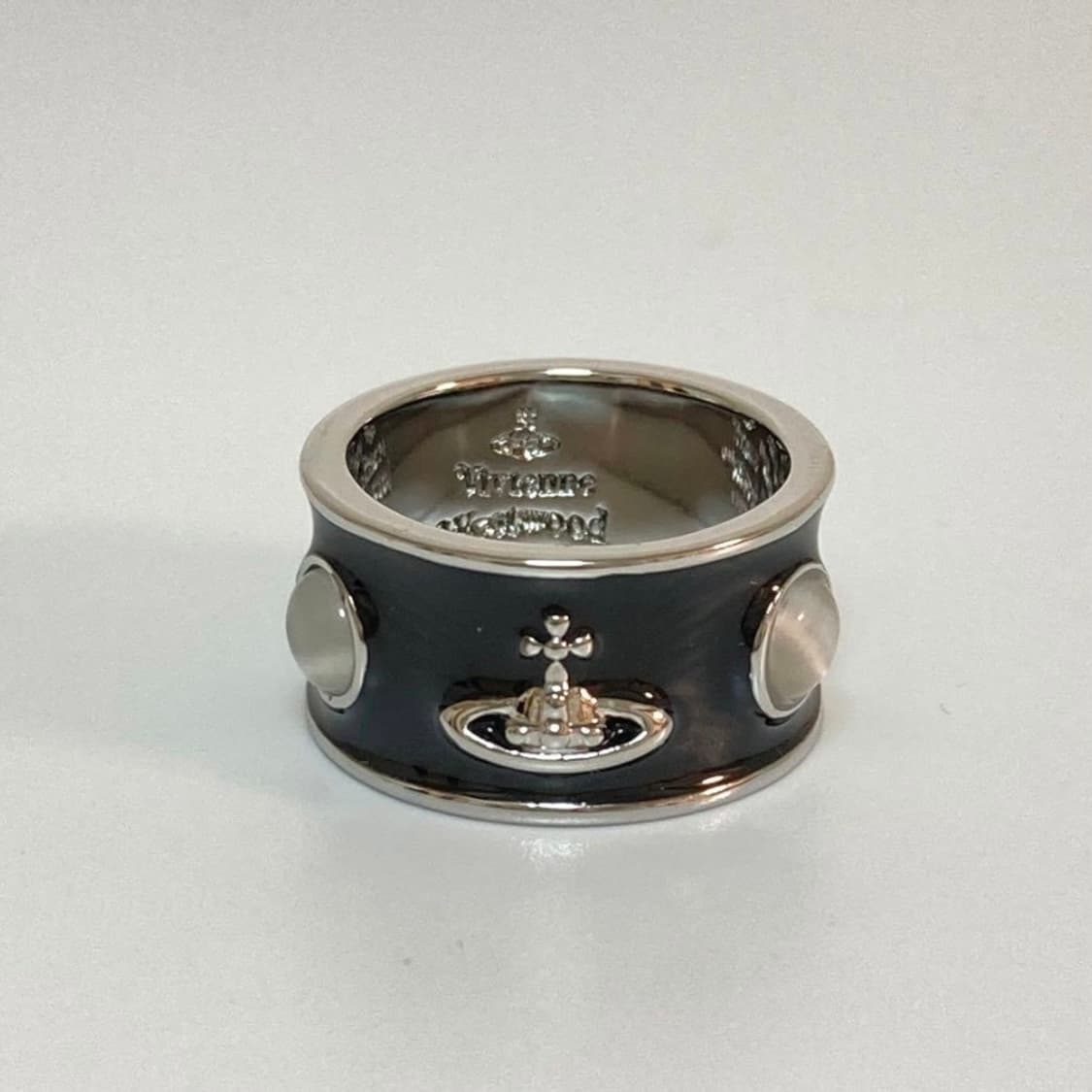 비비안웨스트우드 블랙 원석 orb링 반지 상품이미지4