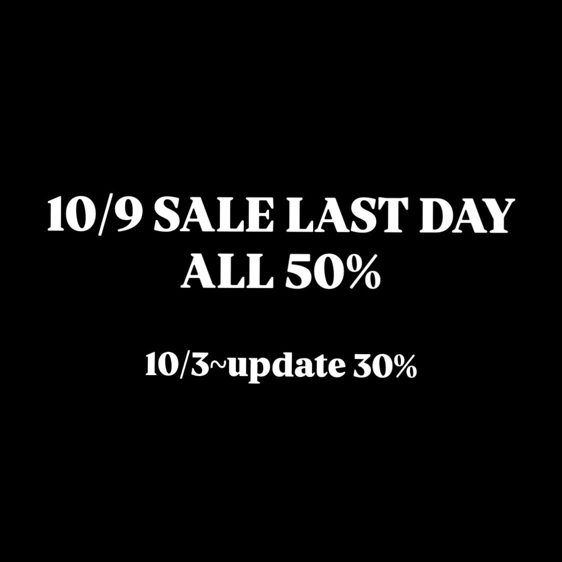 Last day sale all 50% 상품이미지1