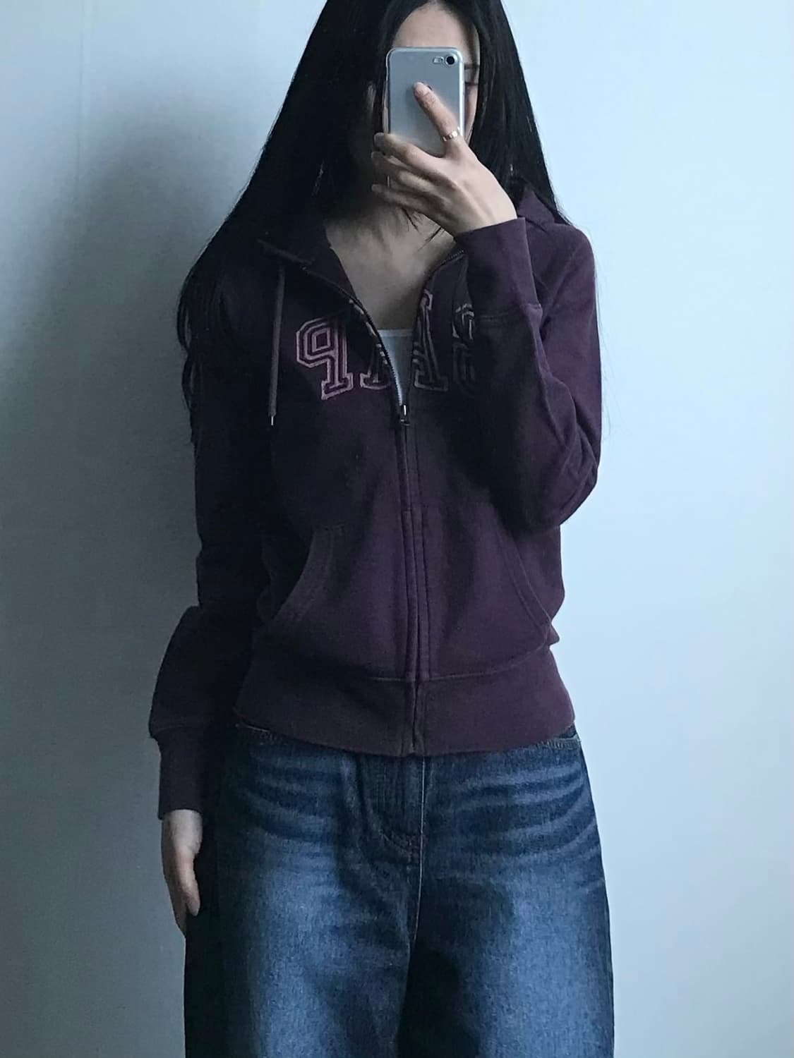 Gap 갭 퍼플 후드집업 상품이미지1