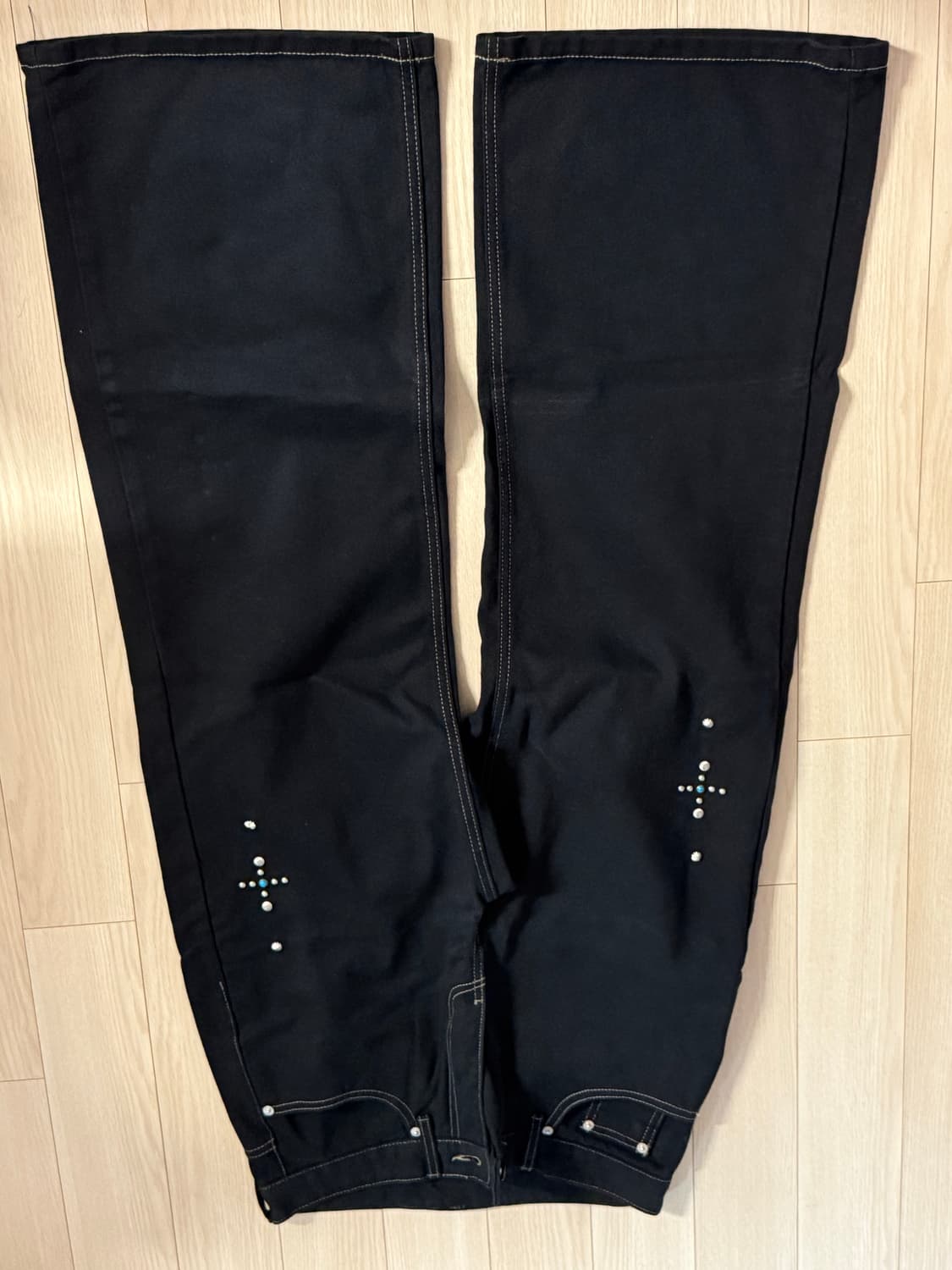 아캄 Western Studded Cotton Pants (Black) 상품이미지1
