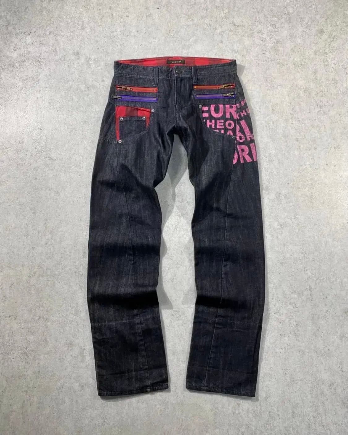 THEORIA 흑청 데님 빈티지 워싱 바지 상품이미지1