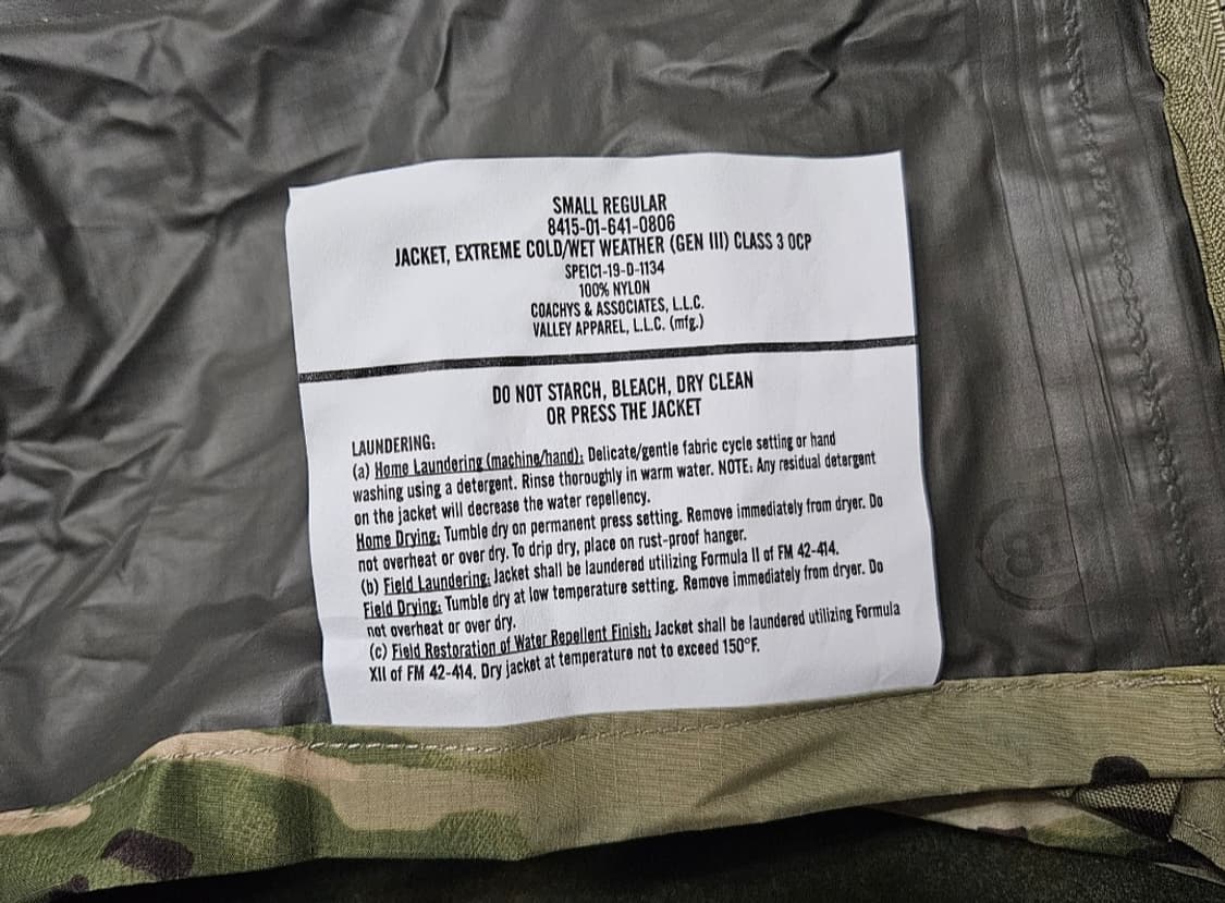 미군 멀티캠 팩라이트 L6 신형 자켓 상품이미지9