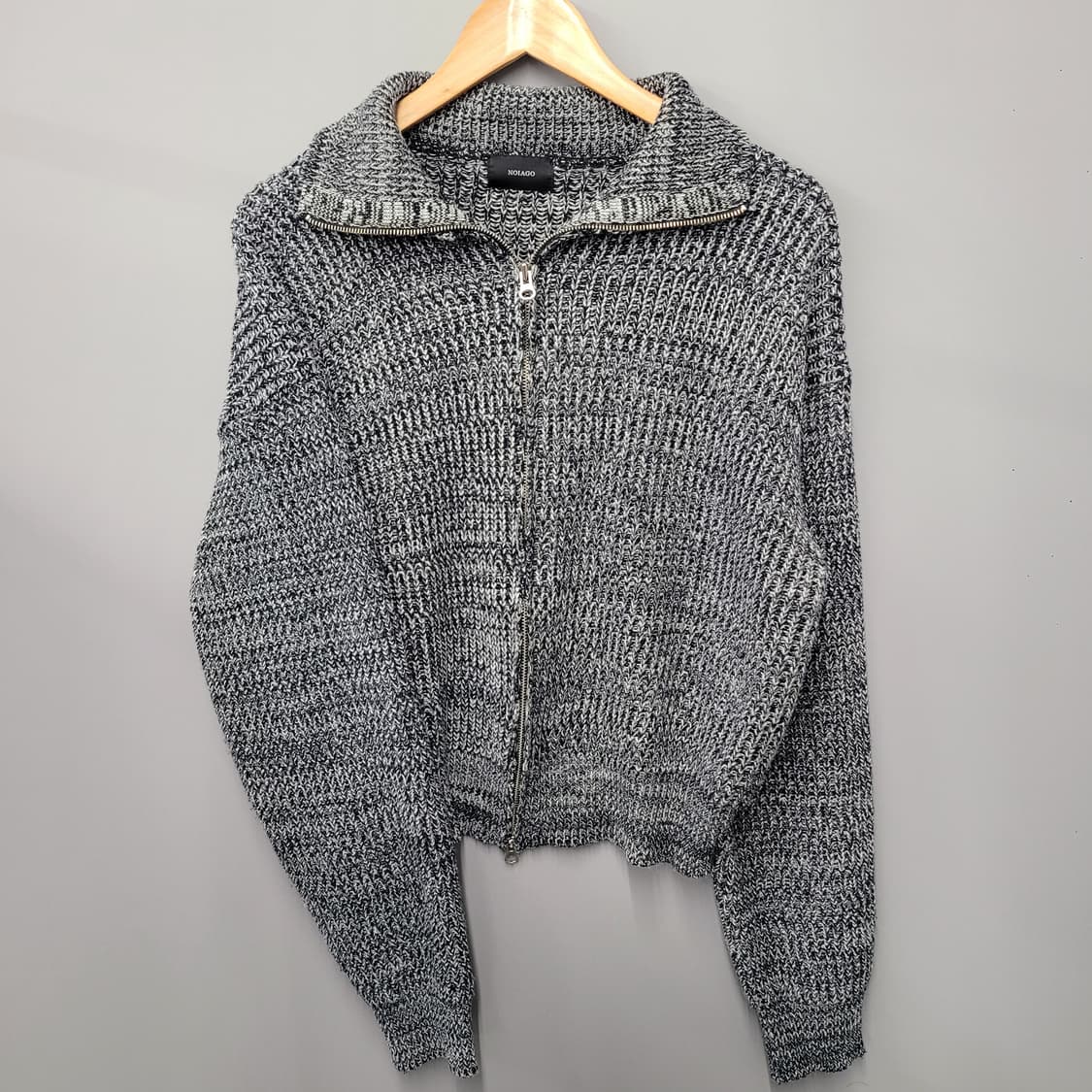 Noiago 노이아고 하이넥 2way 니트 집업 상품이미지1