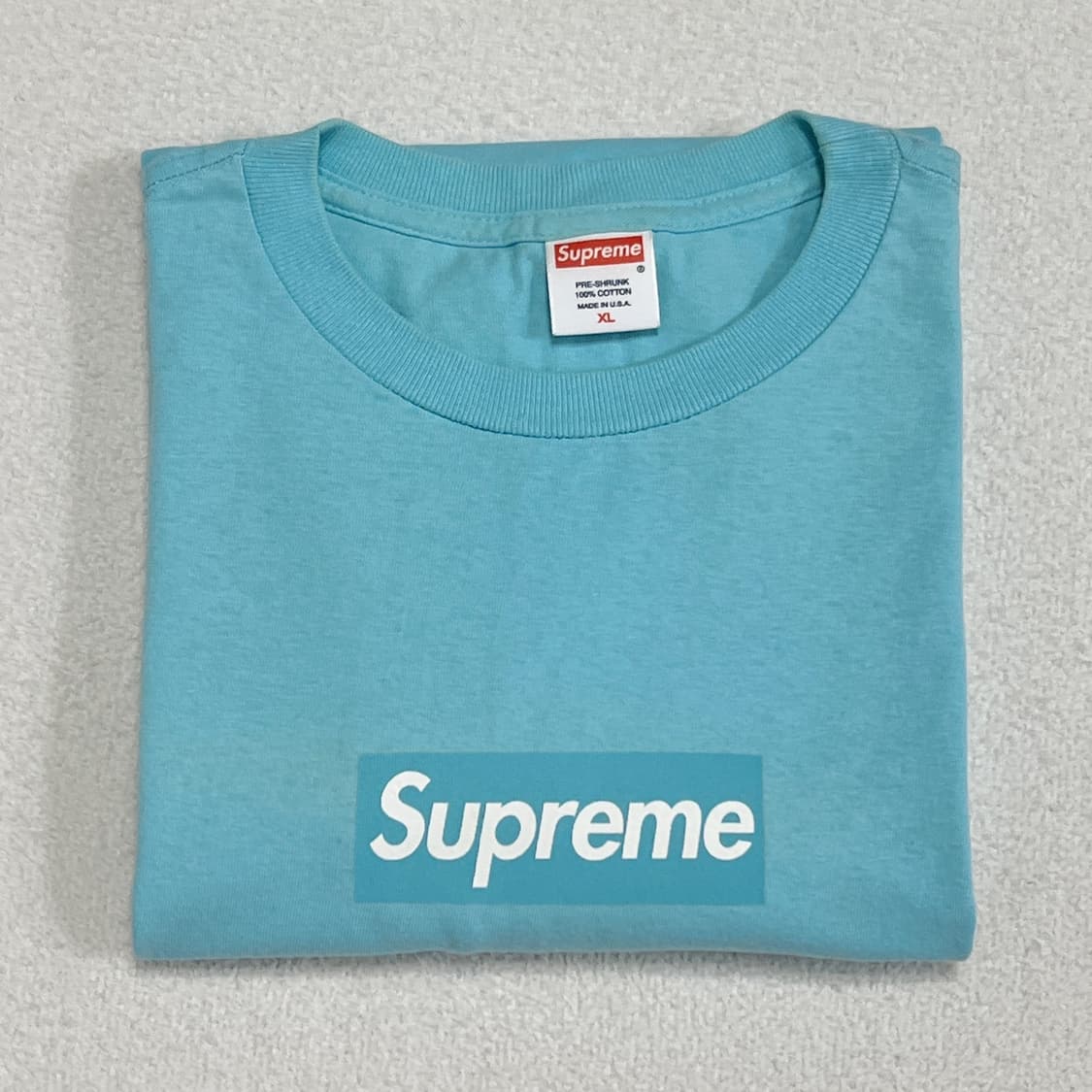 슈프림 2003 스카이블루 박스로고 티셔츠 상품이미지1