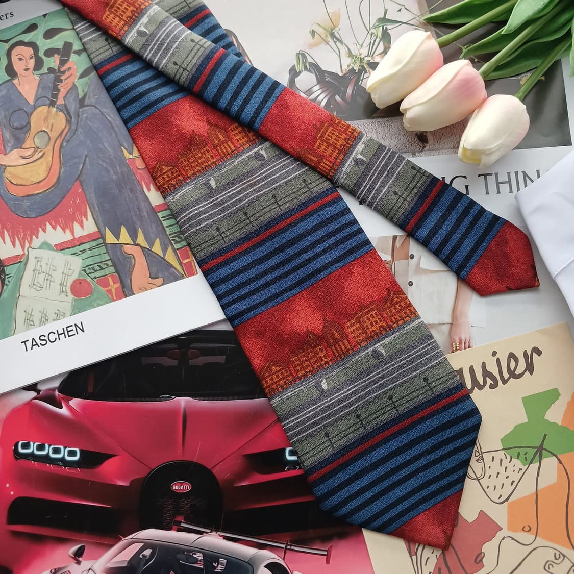 타이렉 찰스튼 실크 건축 실루엣 넥타이 9.6cm A등급 A18664
 상품이미지2