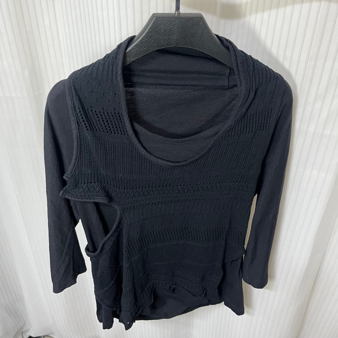 [2] Ys 요지야마모토 니트 레이어드 반팔 상품이미지1