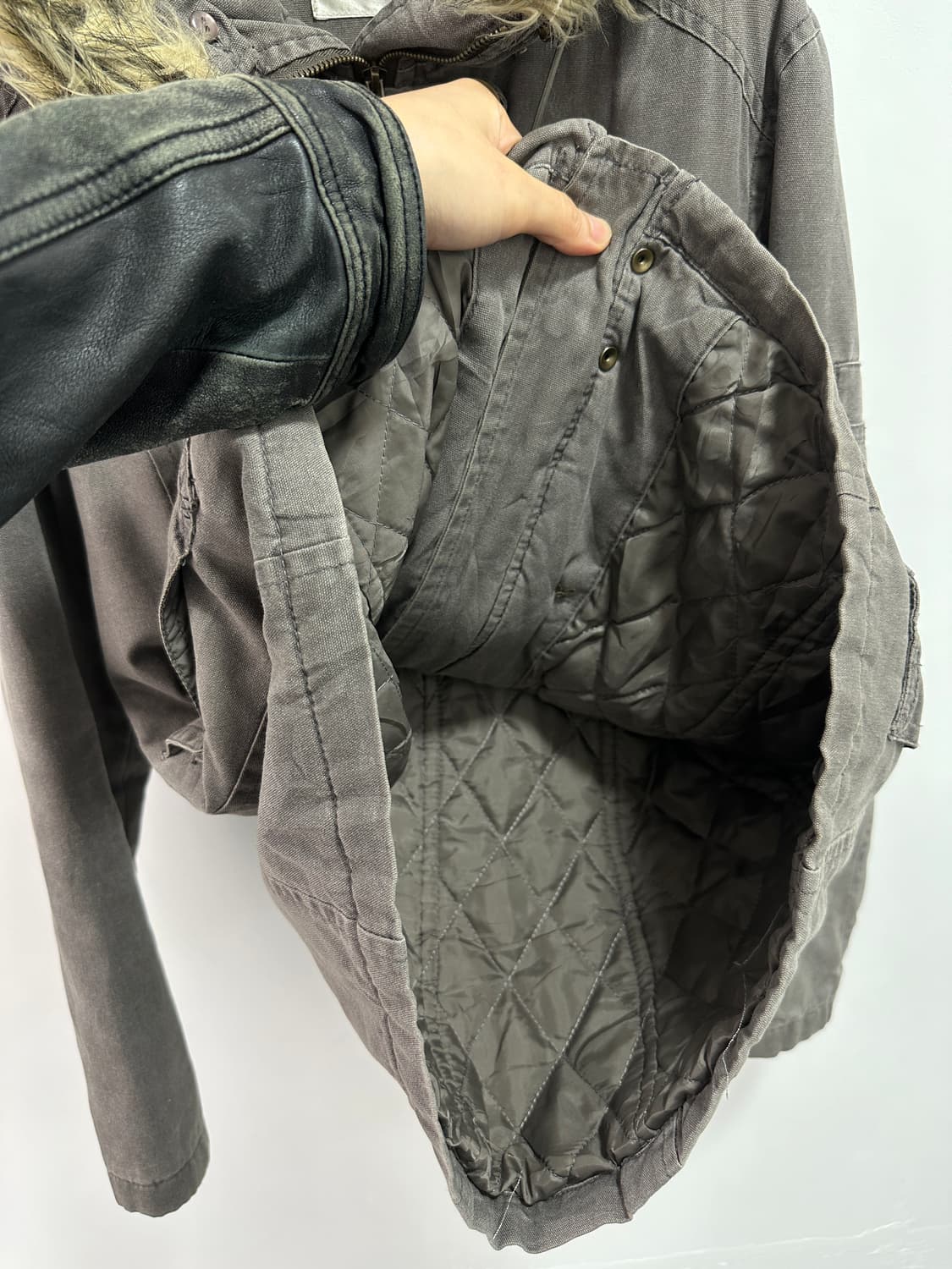 Grunge fur padded jacket 상품이미지6