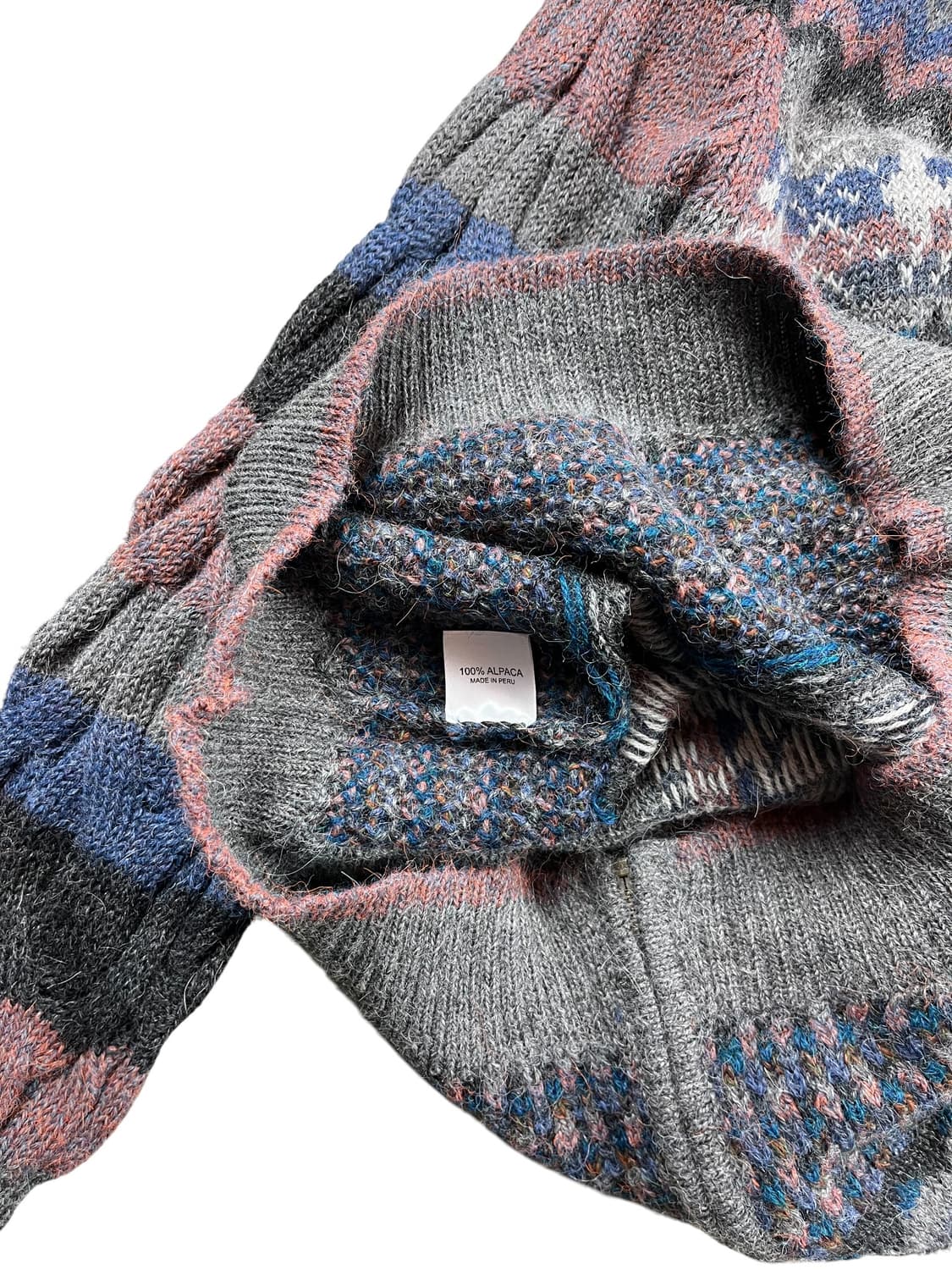 Alpaka 100% 노르딕 패턴 가디건  상품이미지5