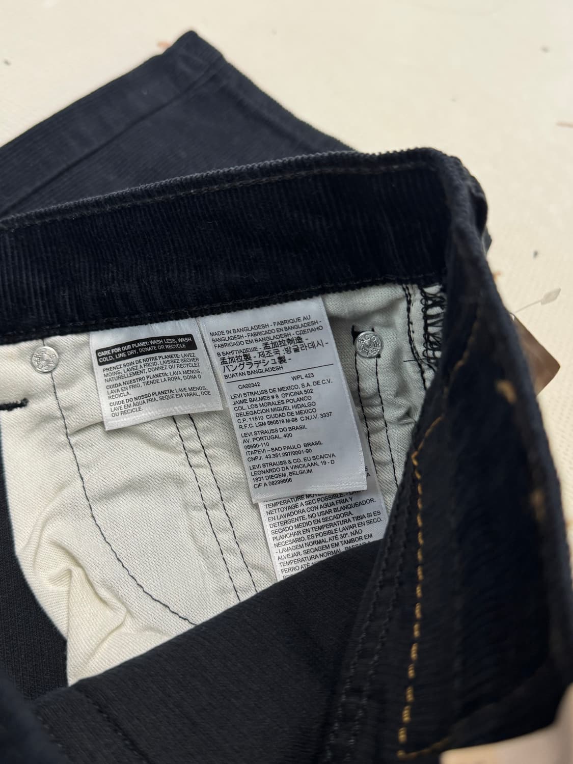 새상품] 리바이스 505 코듀로이 블랙 팬츠 상품이미지4