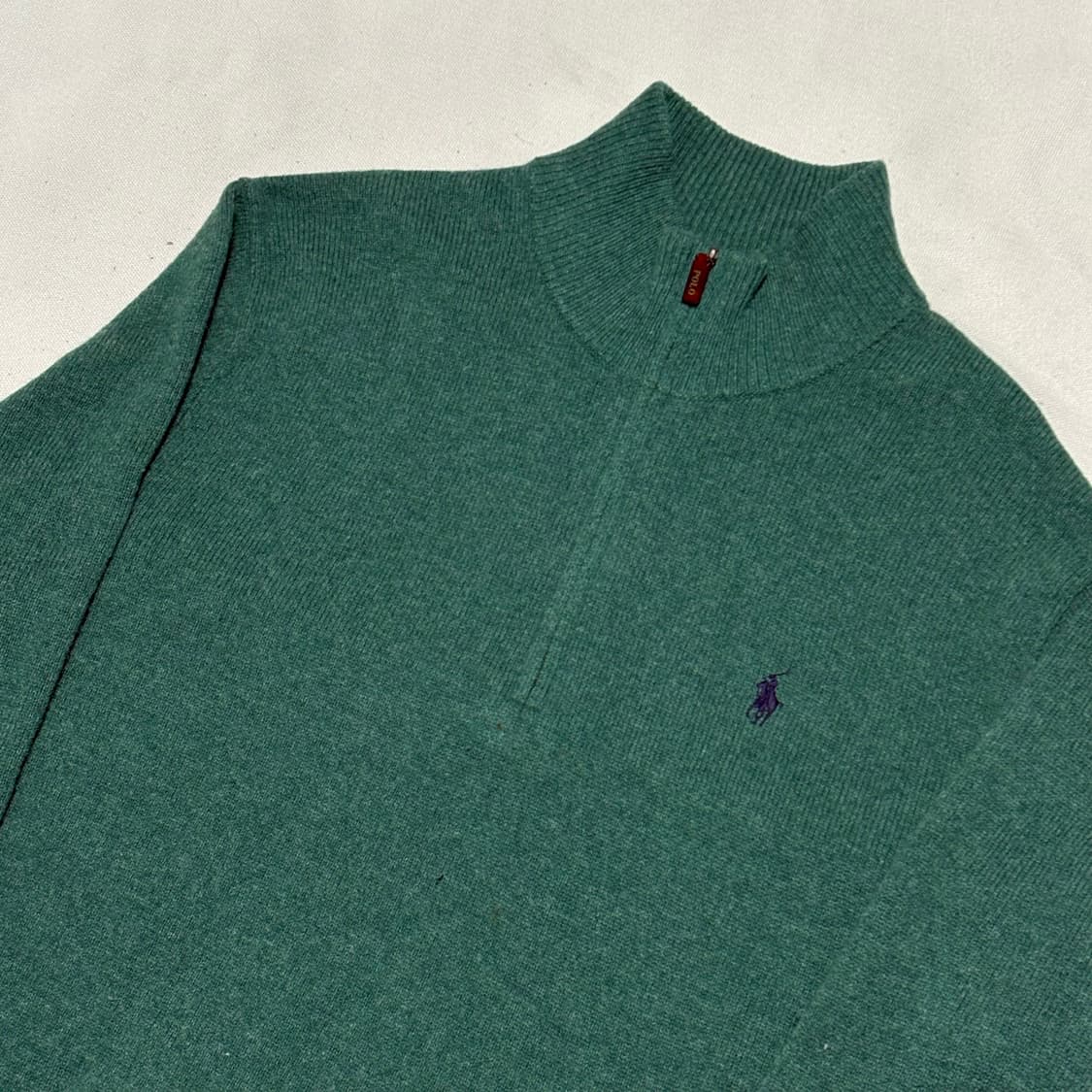 L 폴로랄프로렌 그린 반집업 울 니트 상품이미지1