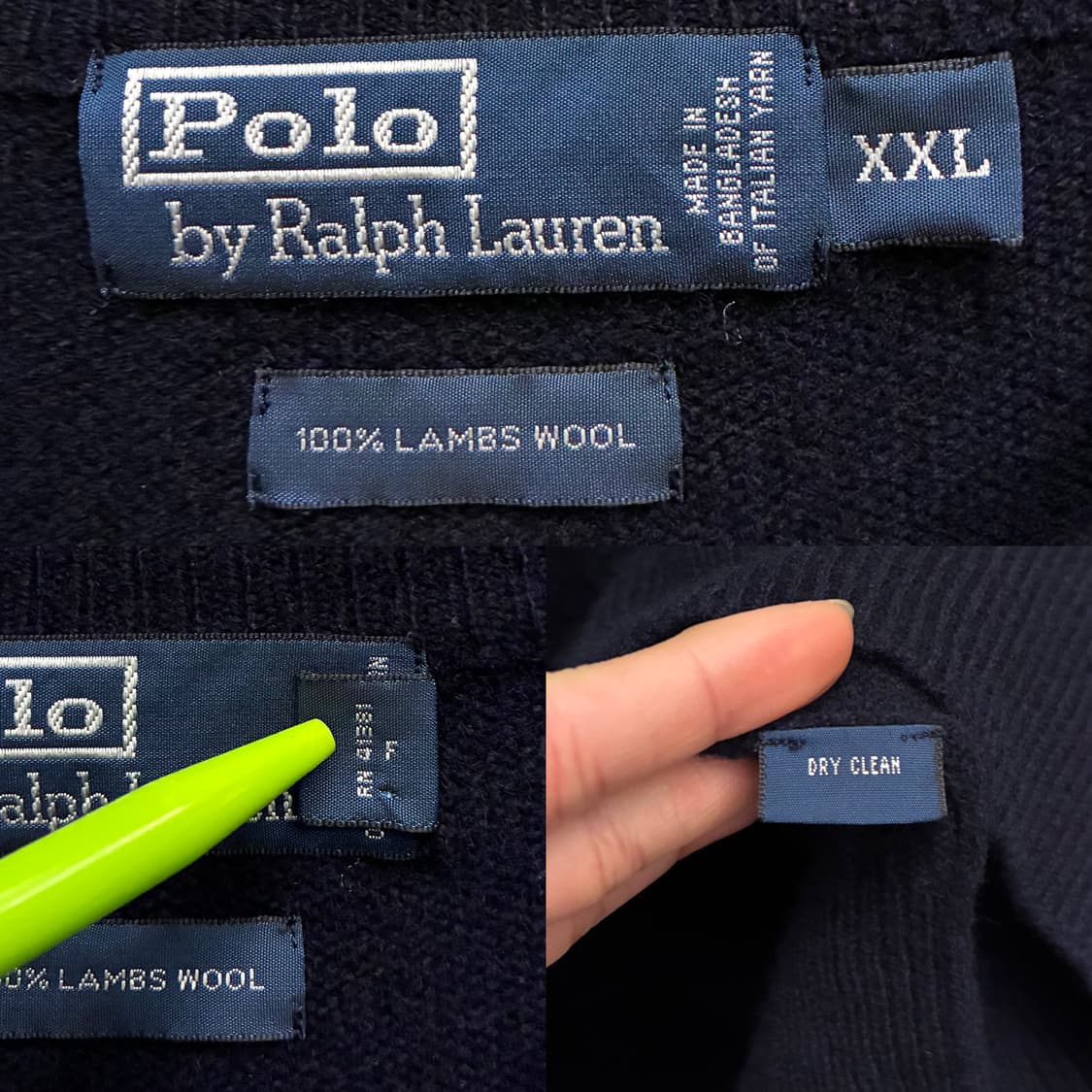 (XL)POLO 폴로랄프로렌 이태리 램스울 V넥 니트 브이넥니트 상품이미지10