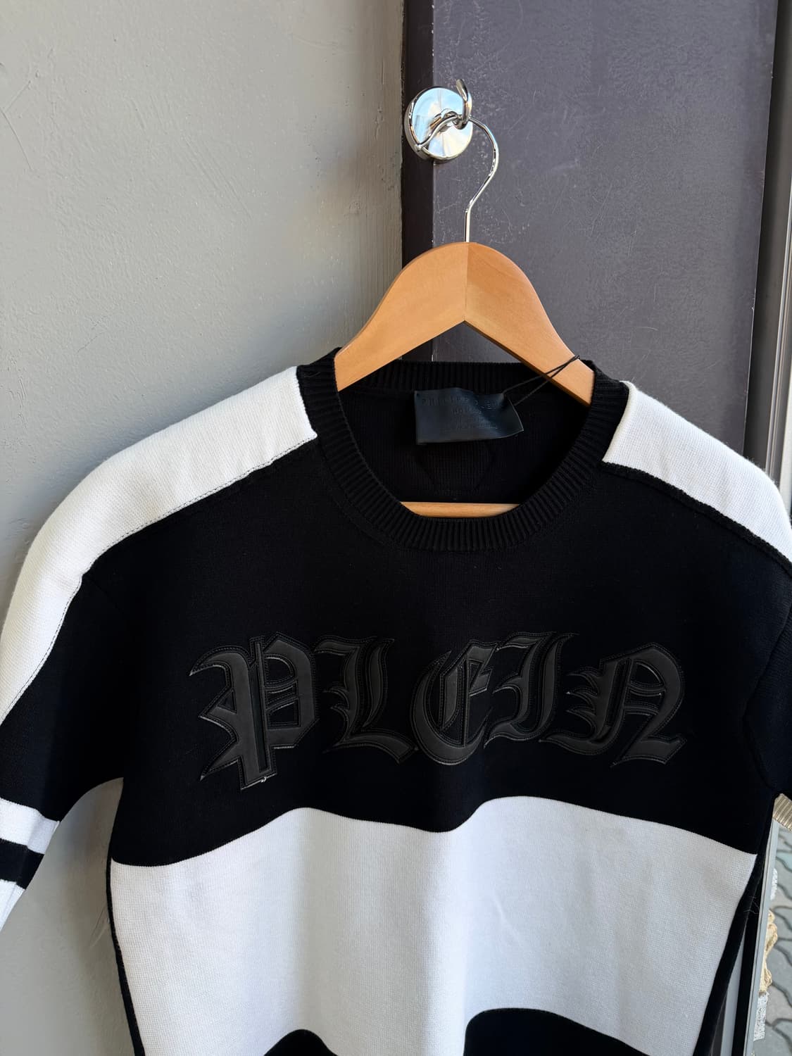 M/ 필립플레인 옴므 신형 로고 니트반팔(새상품) 상품이미지4