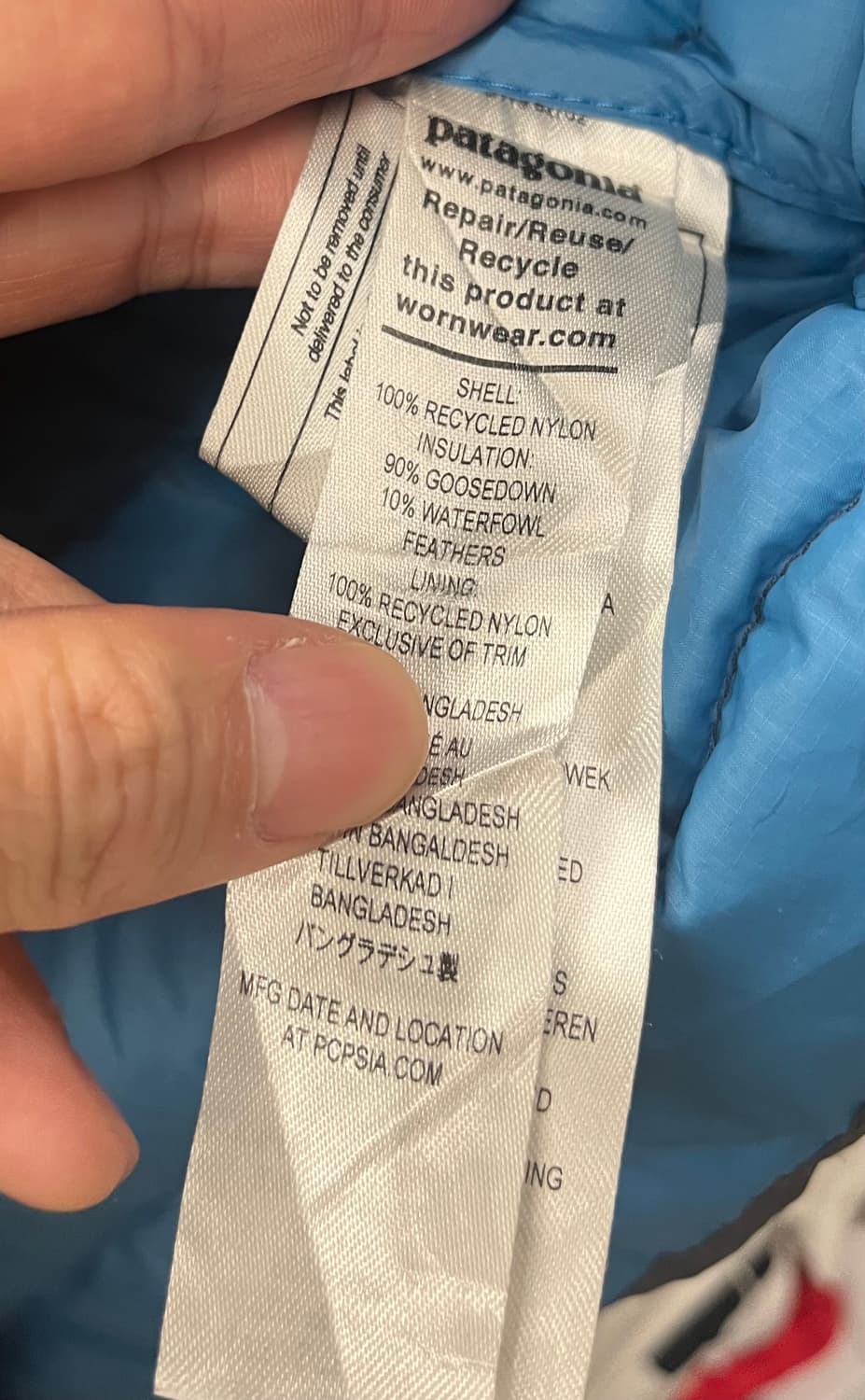 파타고니아 경량패딩 회색 상품이미지8