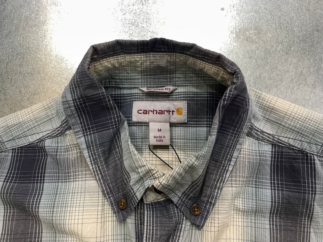 (M) Charhartt 칼하트 체크 반팔 셔츠 릴렉스드핏 상품이미지8