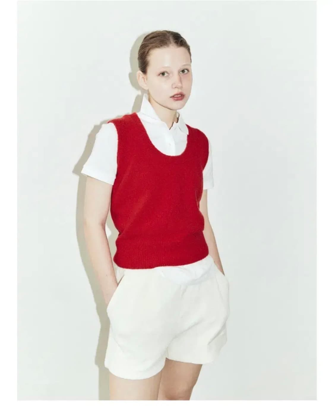 PONYTAIL 크래용 니트 베스트 상품이미지2