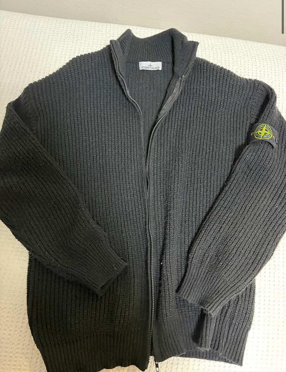 스톤 하이넥 니트집업 XL 상품이미지1