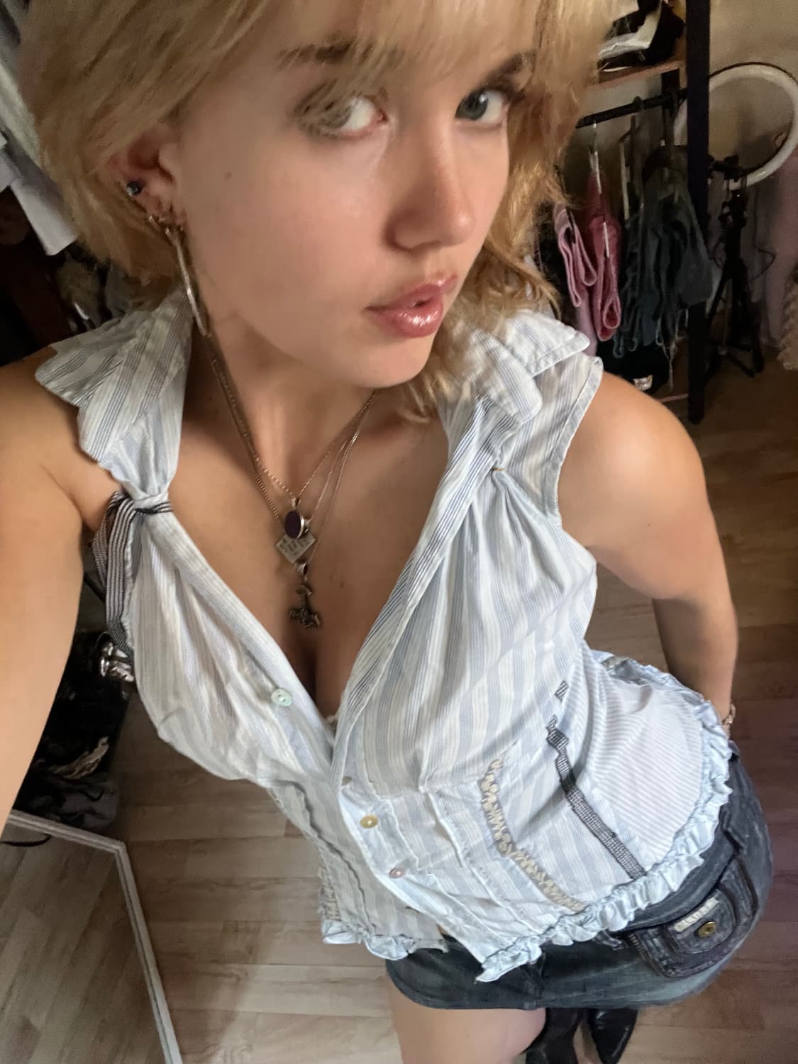 S 빈티지 휴고보스 블라우스  상품이미지1