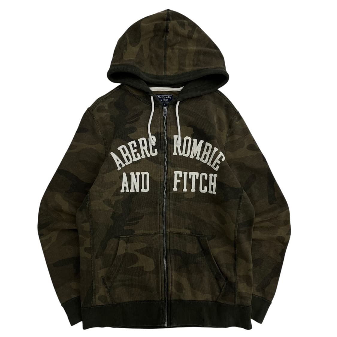 아베크롬비 센터로고 카모 후드집업 S 상품이미지2