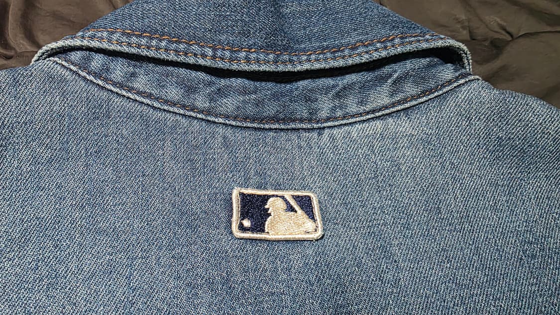 [새상품] MLB LA다저스 오버핏 데님 셔츠 자켓 S사이즈90 상품이미지7