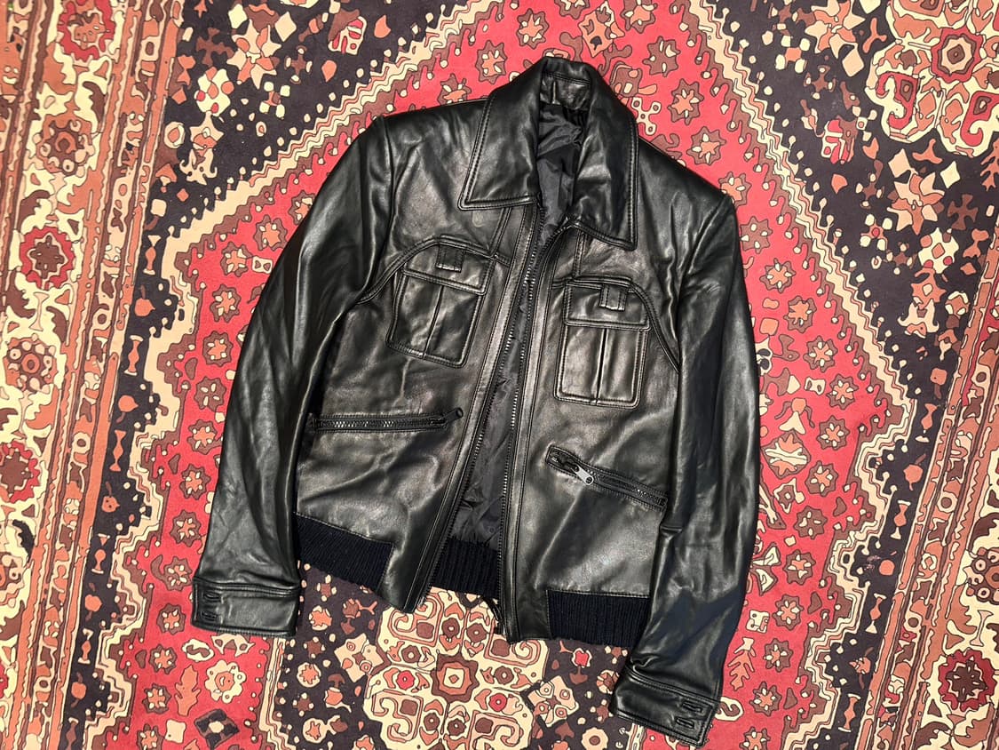 ( M-L ) 가죽자켓 레더자켓 봄버자켓 바이커자켓 레이싱자켓 상품이미지2