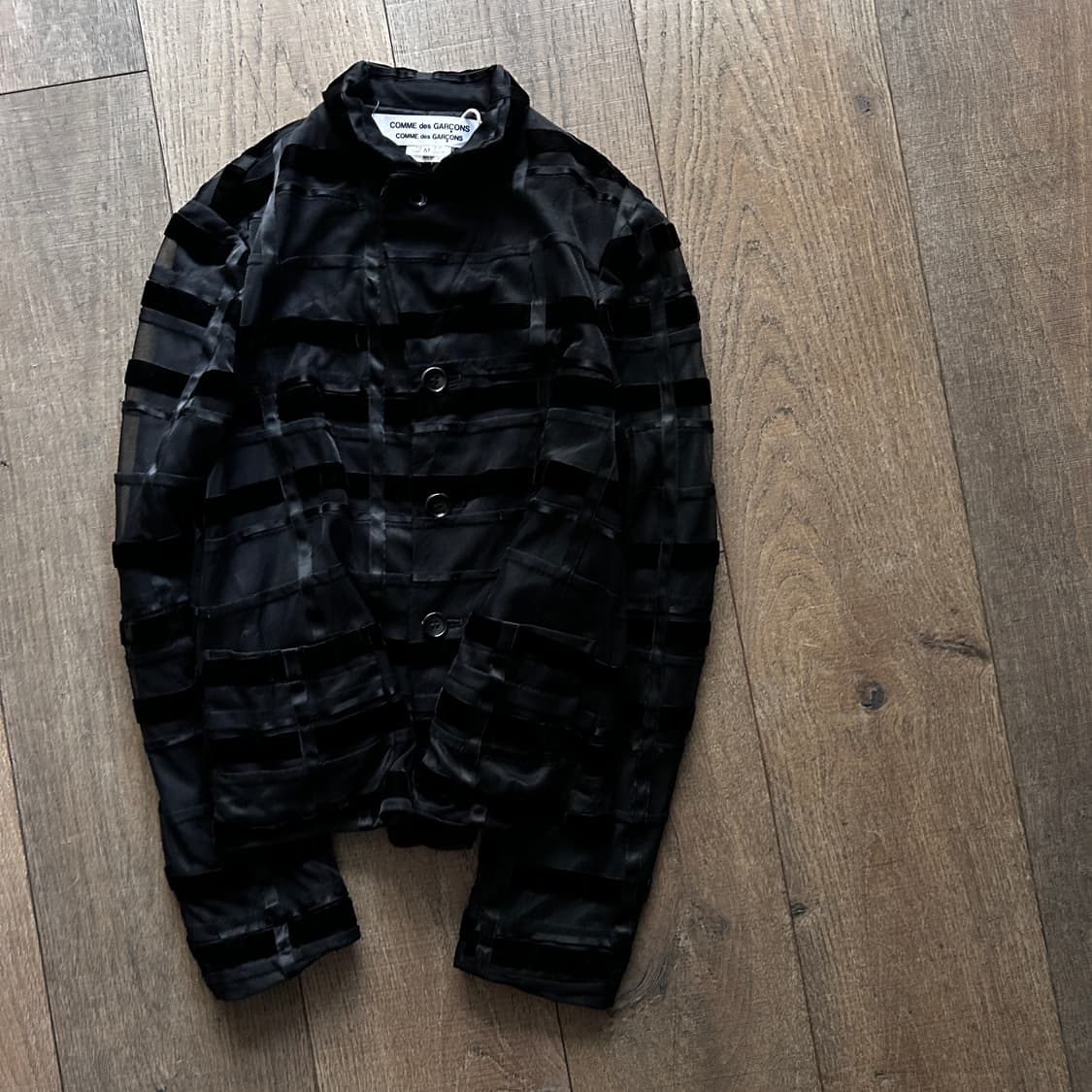 Velour Line Patchwork Tulle Jacket 상품이미지6