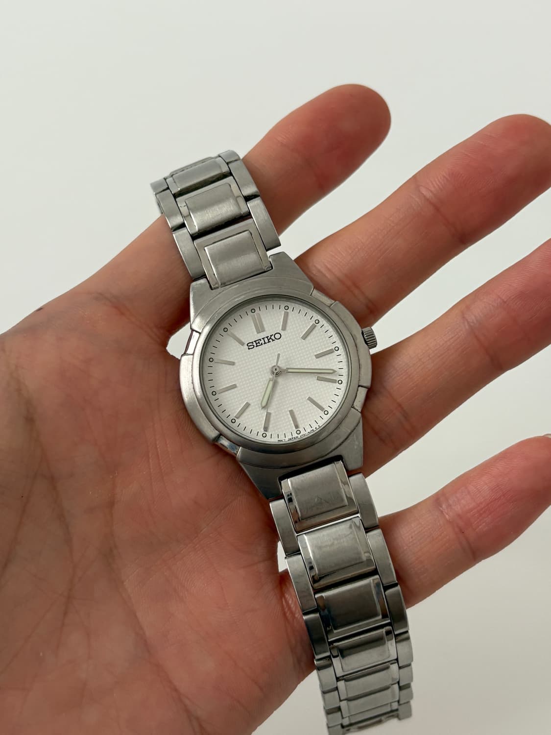 90s white dial silver quartz 상품이미지1