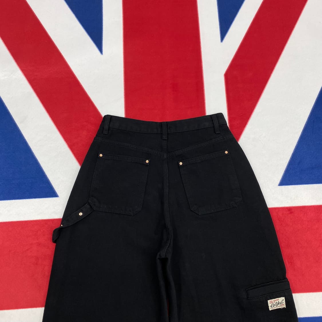 블랙데님 와이드 카펜터팬츠 여성 M  상품이미지5