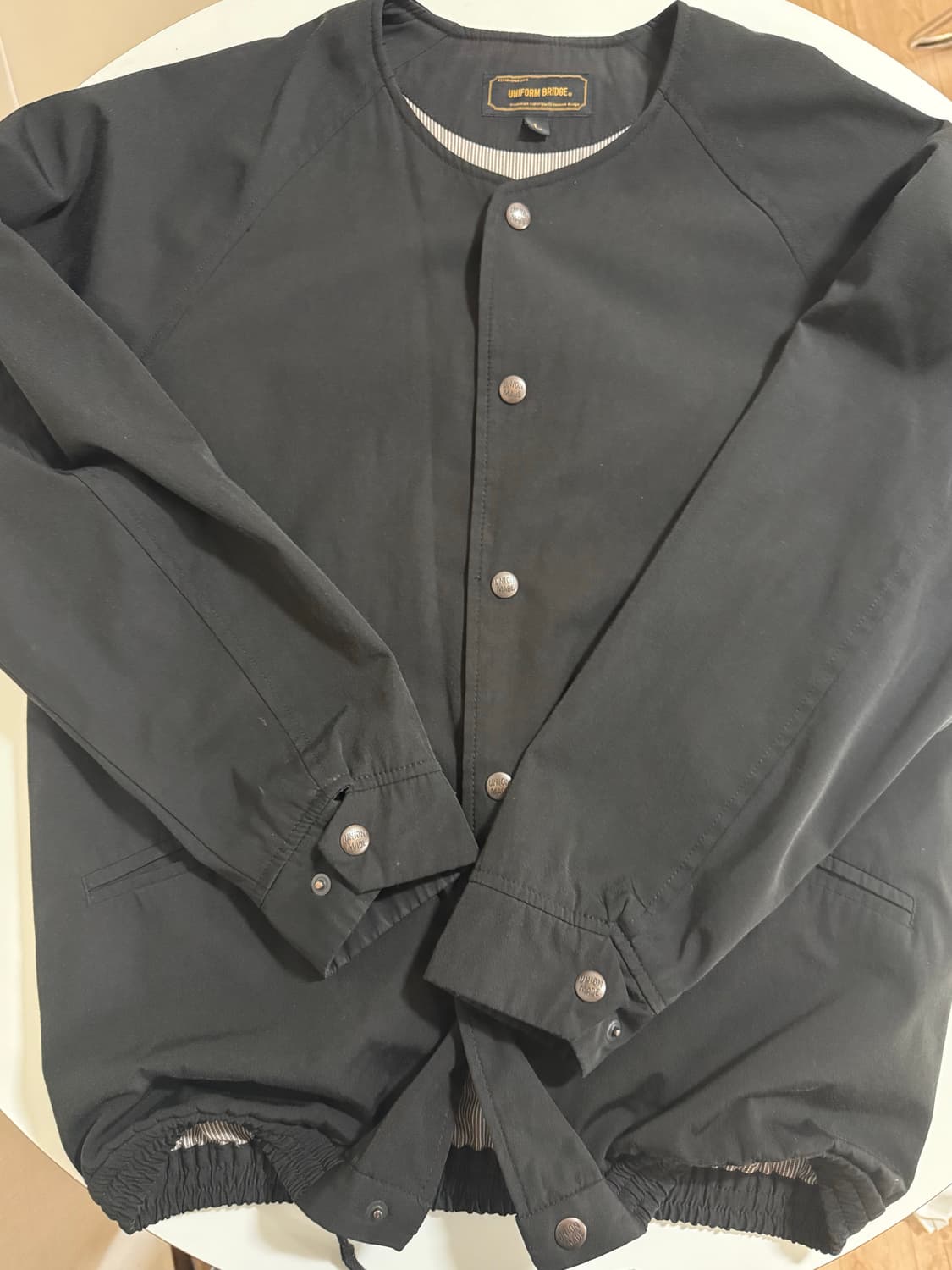 유니폼브릿지 no collar coach jacket 블랙 상품이미지3
